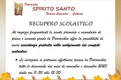 Recupero scolastico in parrocchia